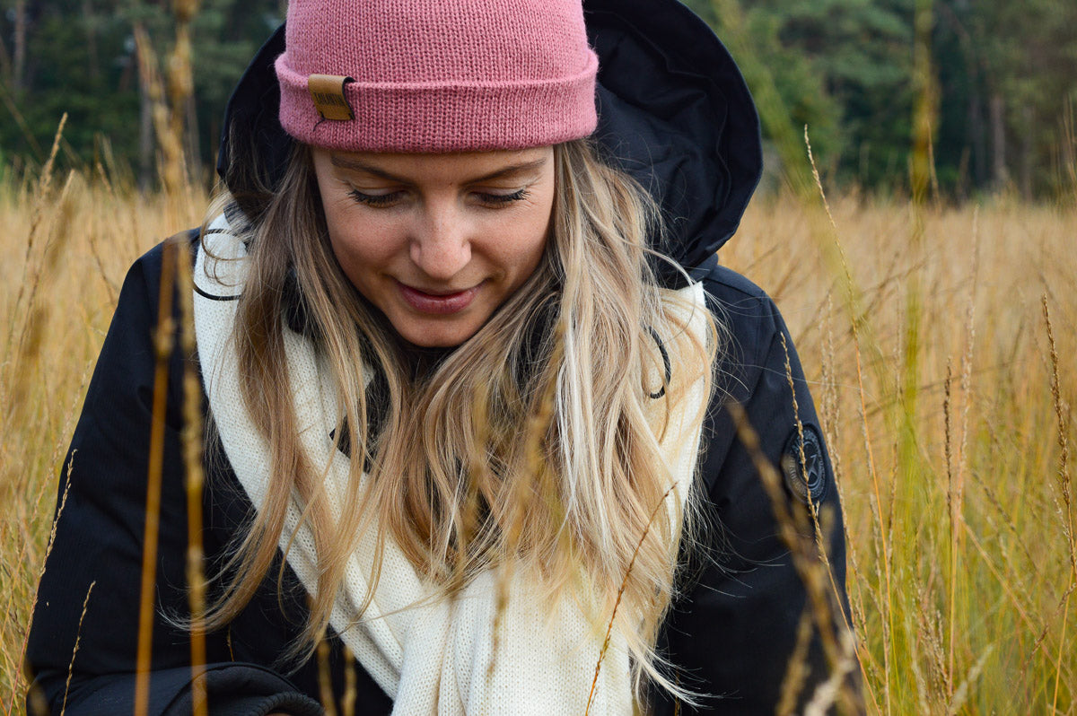 Knitted Hat | Old Roses | 100% Alpaca Wool