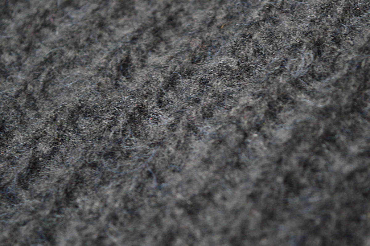Extra Large Scarf | Midnight Black | Baby Alpaca & Merino Wool Blend | Loosely Knitted