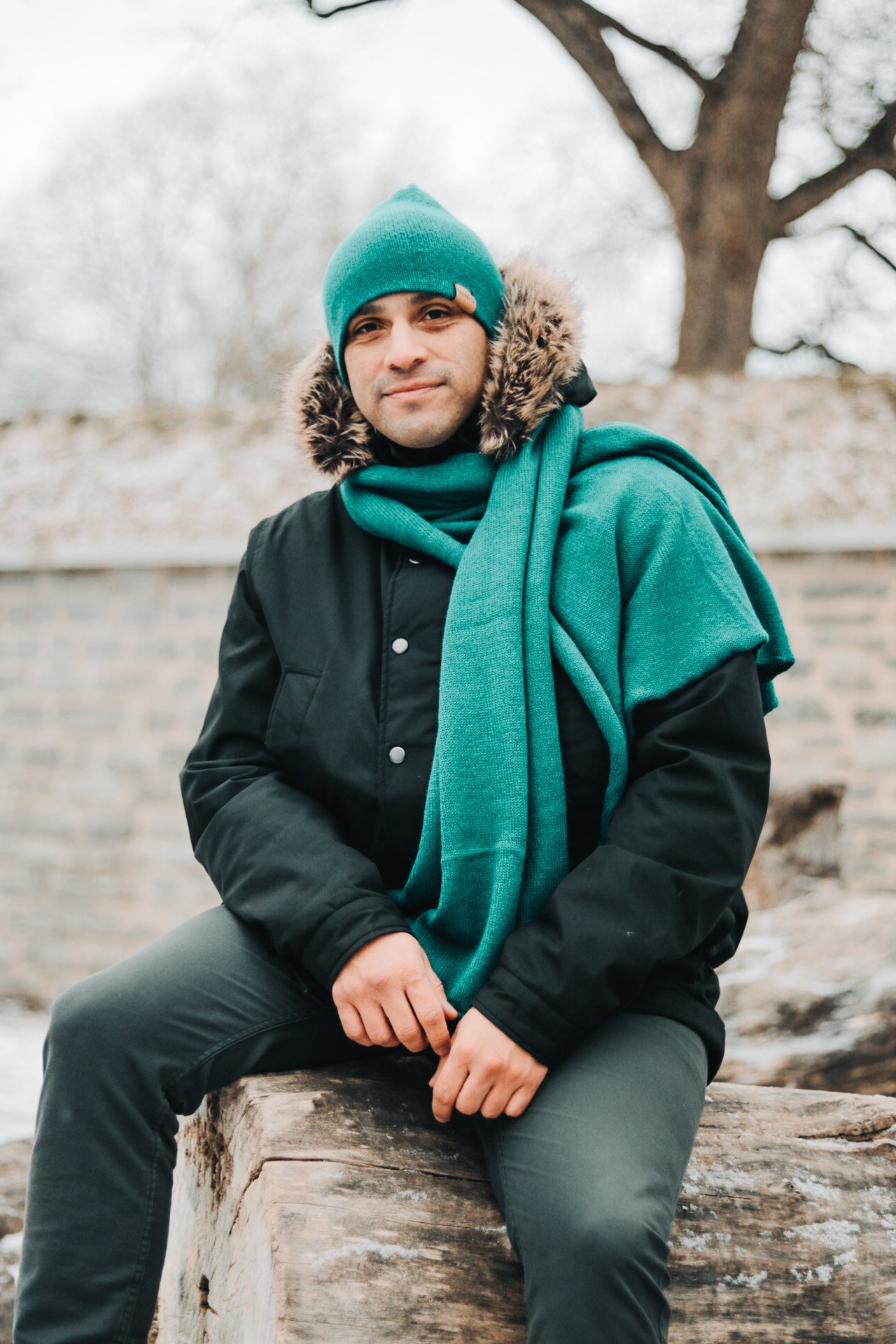 Knitted Hat | Seaweed Green | 100% Alpaca Wool