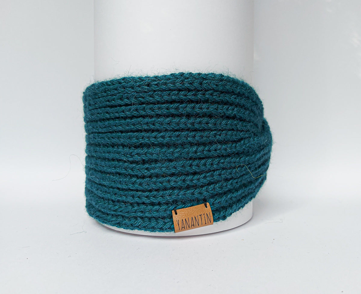 Knitted Headband | Seaweed Green | 100% Alpaca Wool