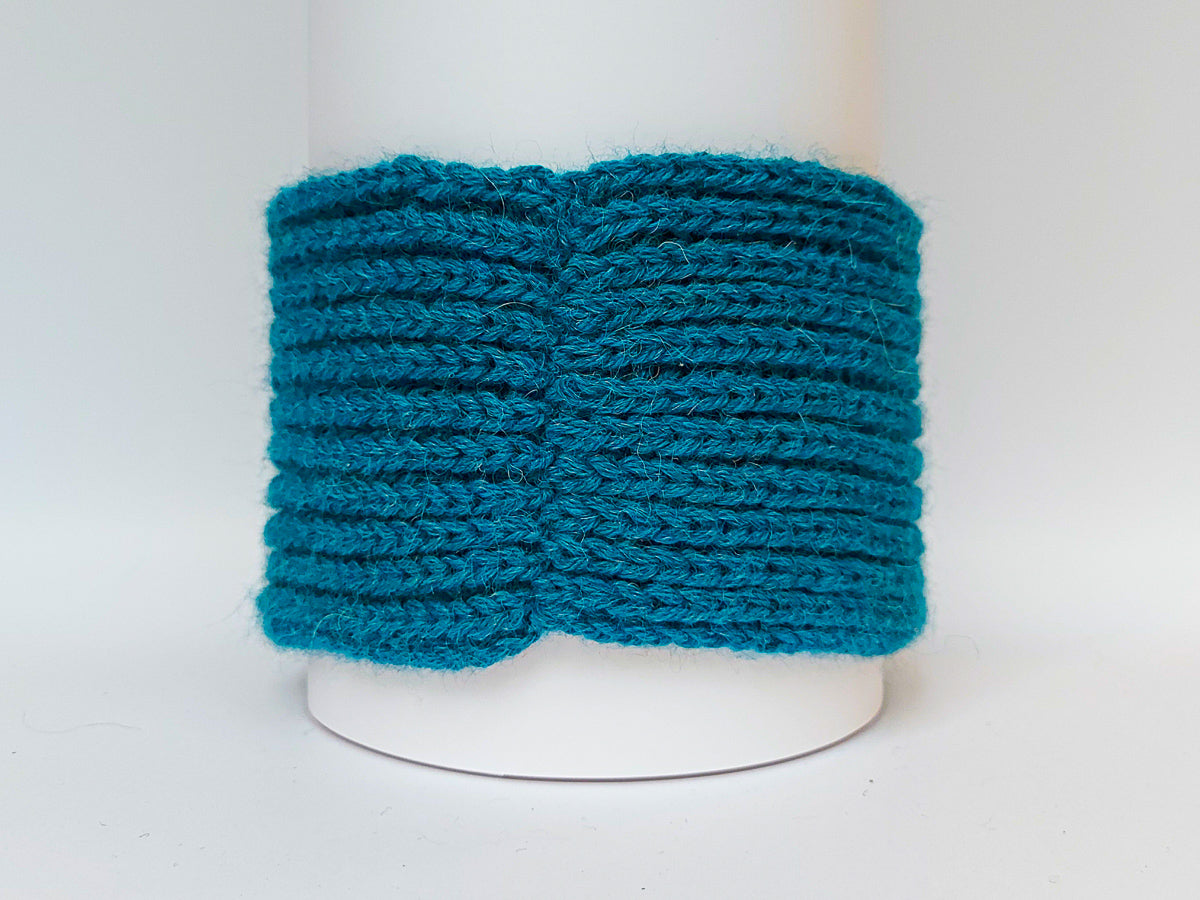 Knitted Headband | Ocean Blue | 100% Alpaca Wool