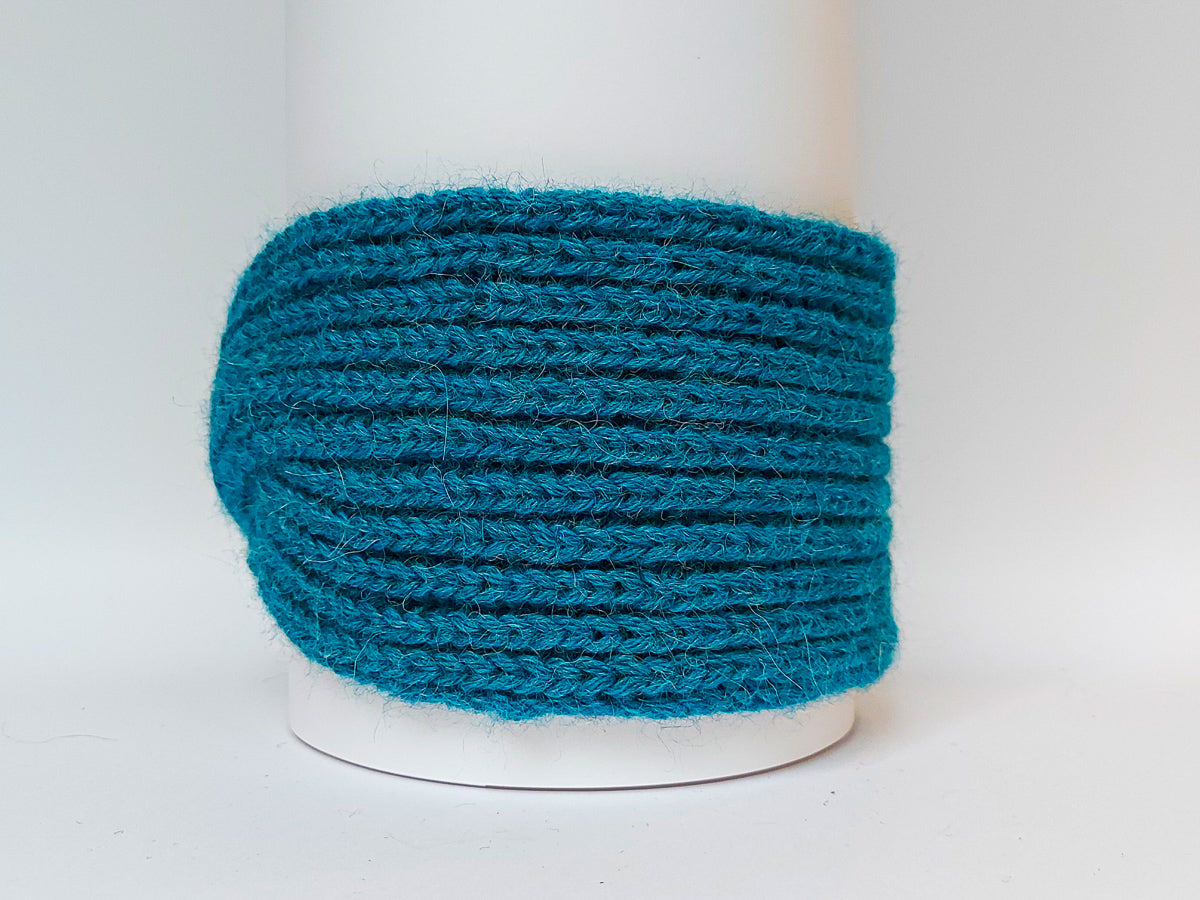 Knitted Headband | Ocean Blue | 100% Alpaca Wool