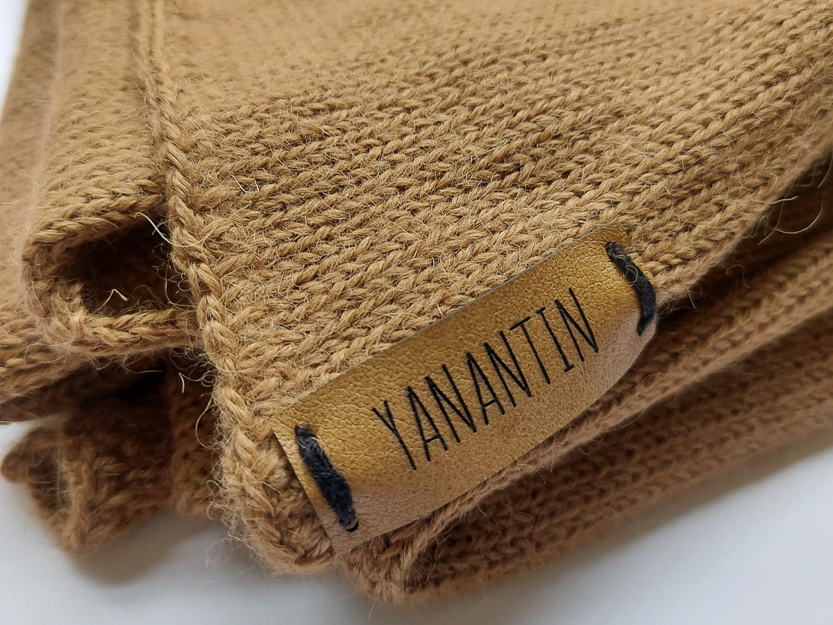 Extra Large Knitted Scarf | Classy Camel | 100% Alpaca Wool