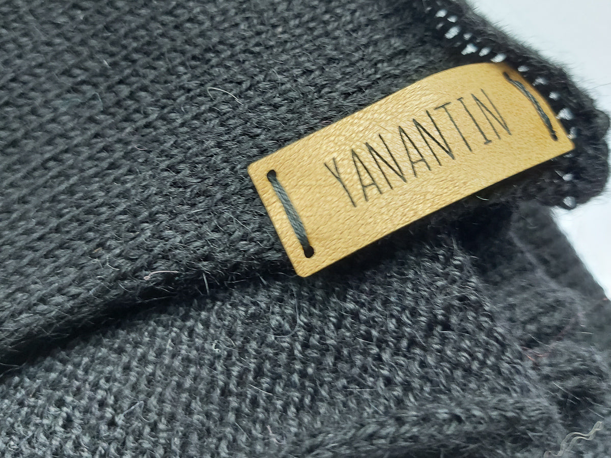 Knitted Scarf | Midnight Black | 100% Alpaca Wool