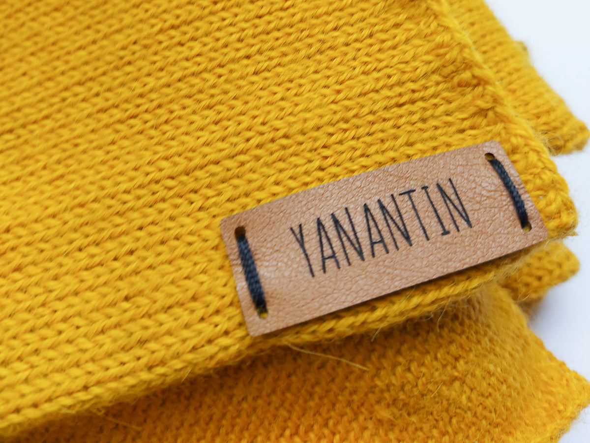 Knitted Scarf | Sunny Ocre | 100% Alpaca Wool