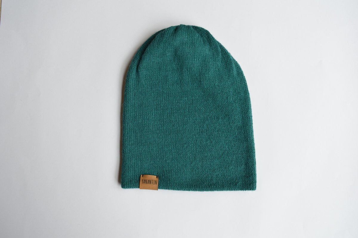 Knitted Hat | Seaweed Green | 100% Alpaca Wool