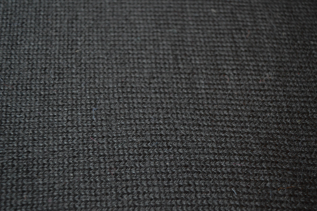 Knitted Scarf | Midnight Black | 100% Alpaca Wool