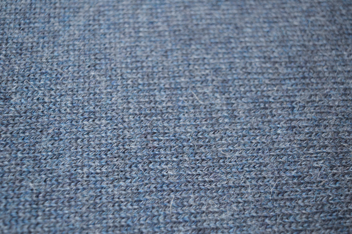 Knitted Scarf | Steel Blue | 100% Alpaca Wool
