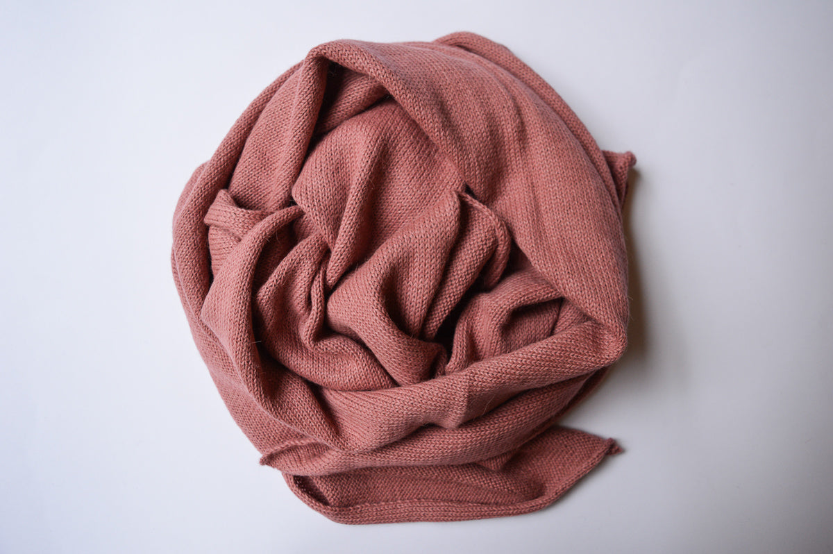 Knitted Scarf | Old Roses | 100% Alpaca Wool