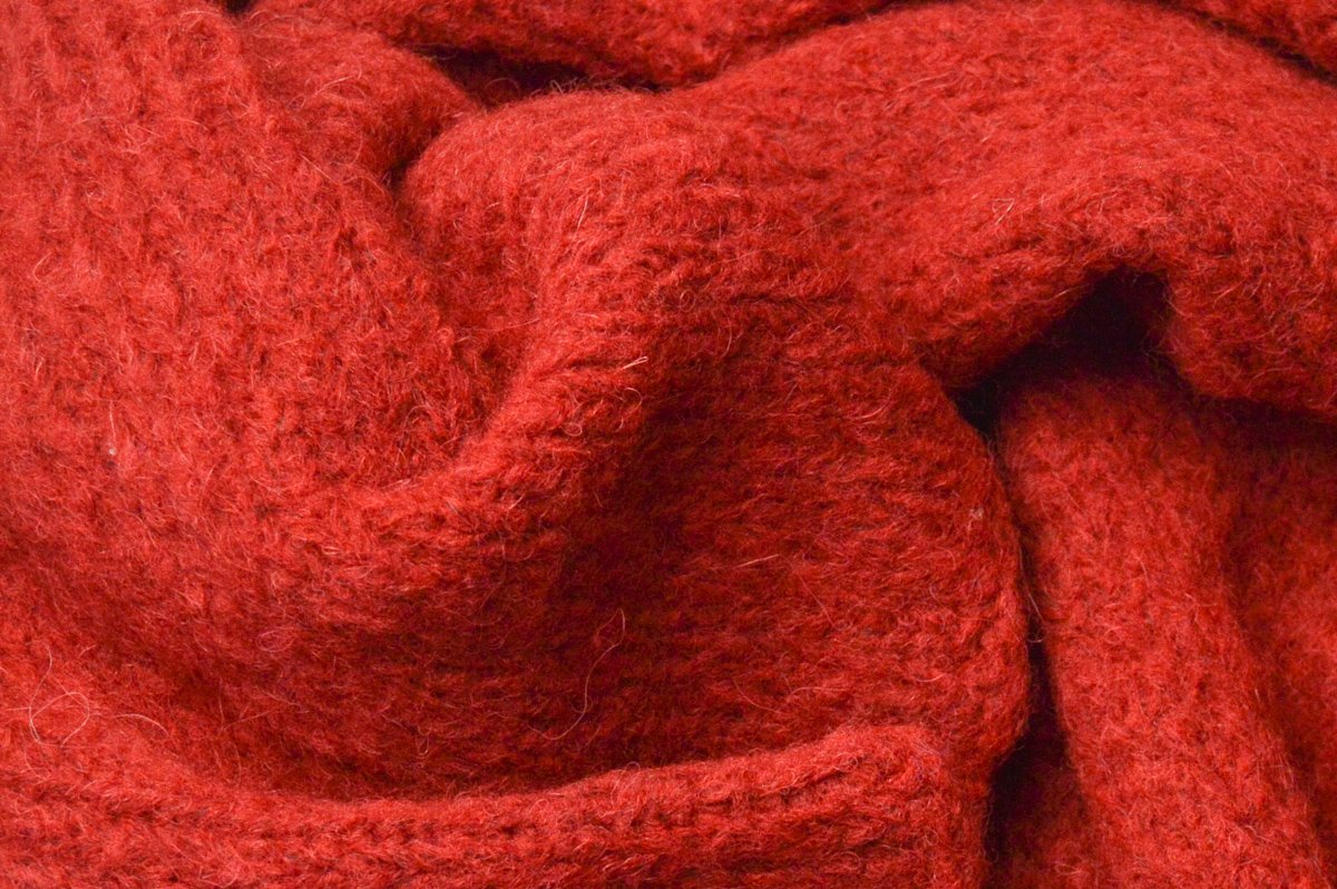 Chunky Scarf | Royal Red | Baby Alpaca & Merino Wool Blend | Extra Large Size
