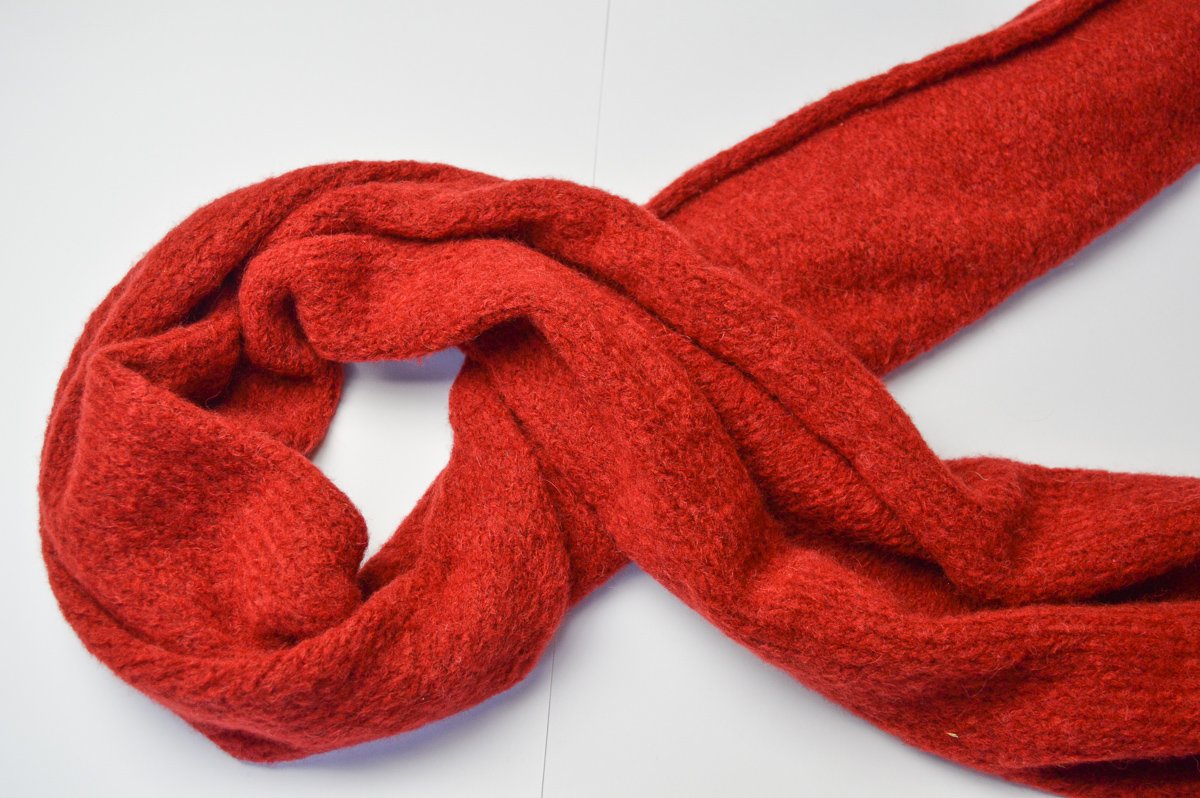 Chunky Scarf | Royal Red | Baby Alpaca & Merino Wool Blend | Extra Large Size