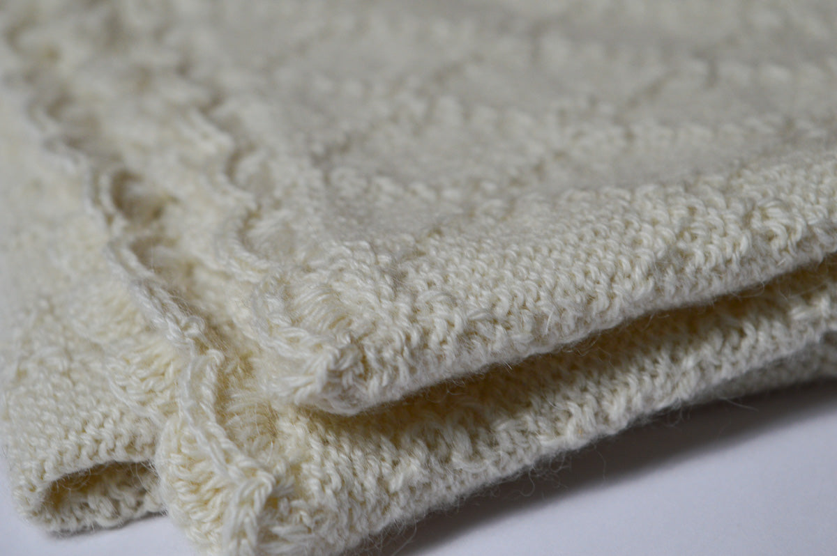 Baby Blanket | 100% Baby Alpaca Wool | Baby Vanilla