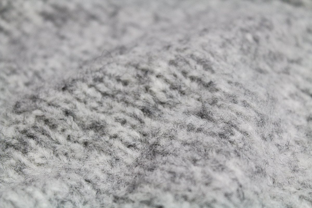 Chunky Scarf | Silvery Grey | Baby Alpaca & Merino Wool Blend | Extra Large Size
