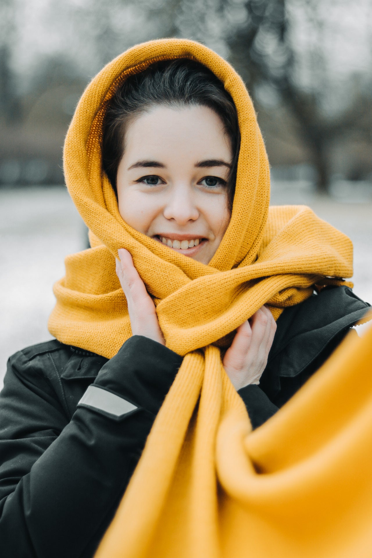 Knitted Scarf | Sunny Ocre | 100% Alpaca Wool