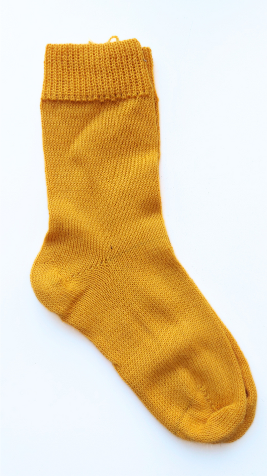 Knitted Socks | Sunny Ochre | 100% Alpaca Wool | Sustainable and Ethically Made
