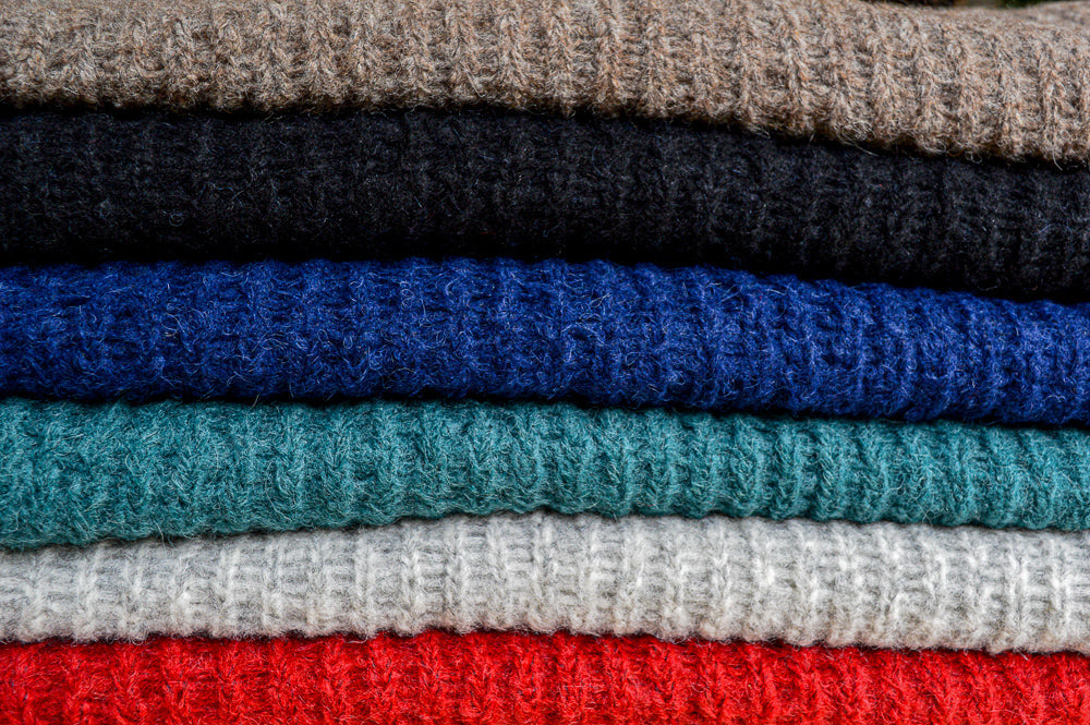 Open-Knit Scarf | Midnight Black | Baby Alpaca & Merino Wool Blend | Extra Large Size