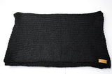 Open-Knit Scarf | Midnight Black | Baby Alpaca & Merino Wool Blend | Extra Large Size