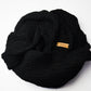 Extra Large Scarf | Midnight Black | Baby Alpaca & Merino Wool Blend | Loosely Knitted