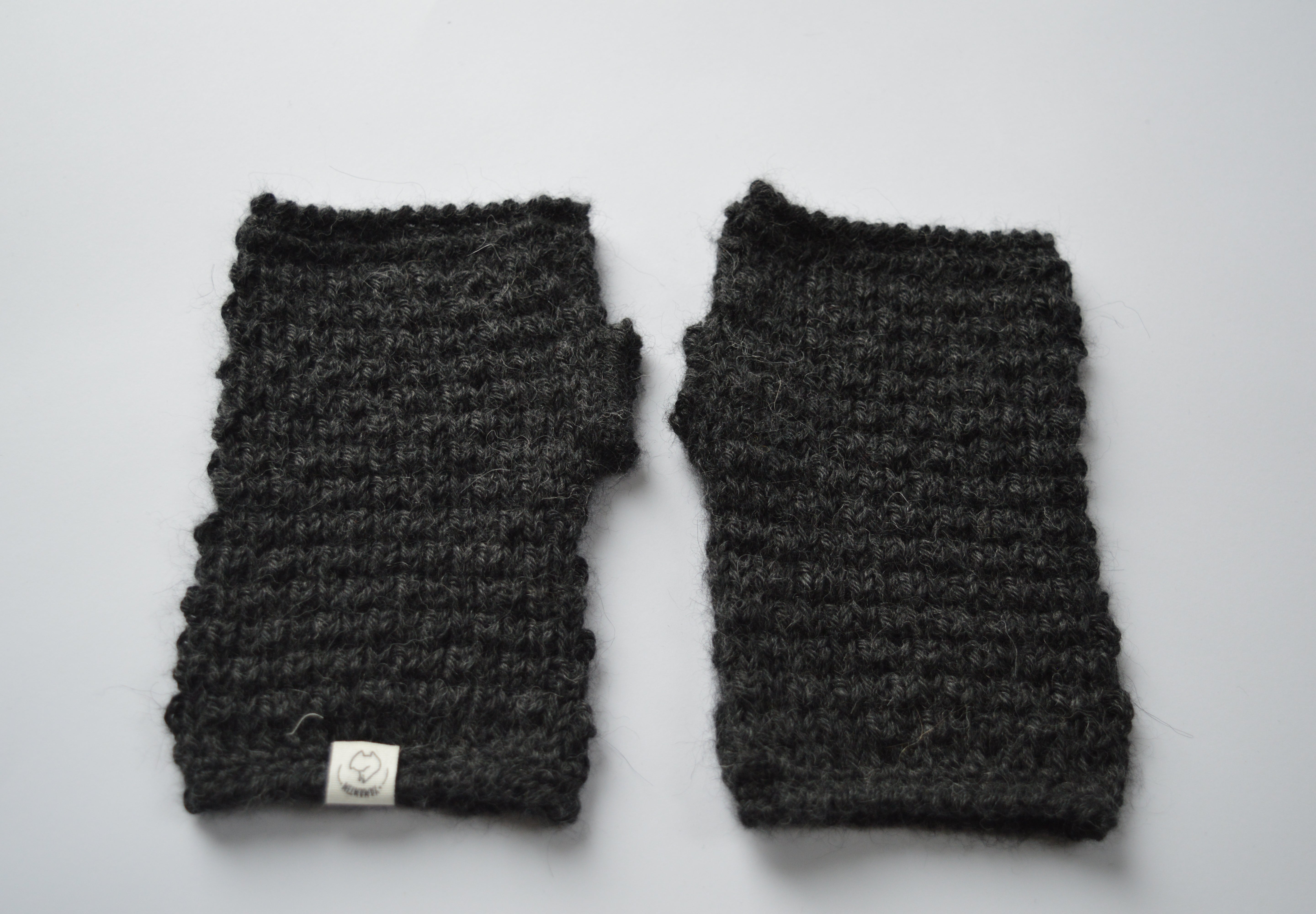 Fingerless Mittens | 100% Baby Alpaca | Fine-Knit Look