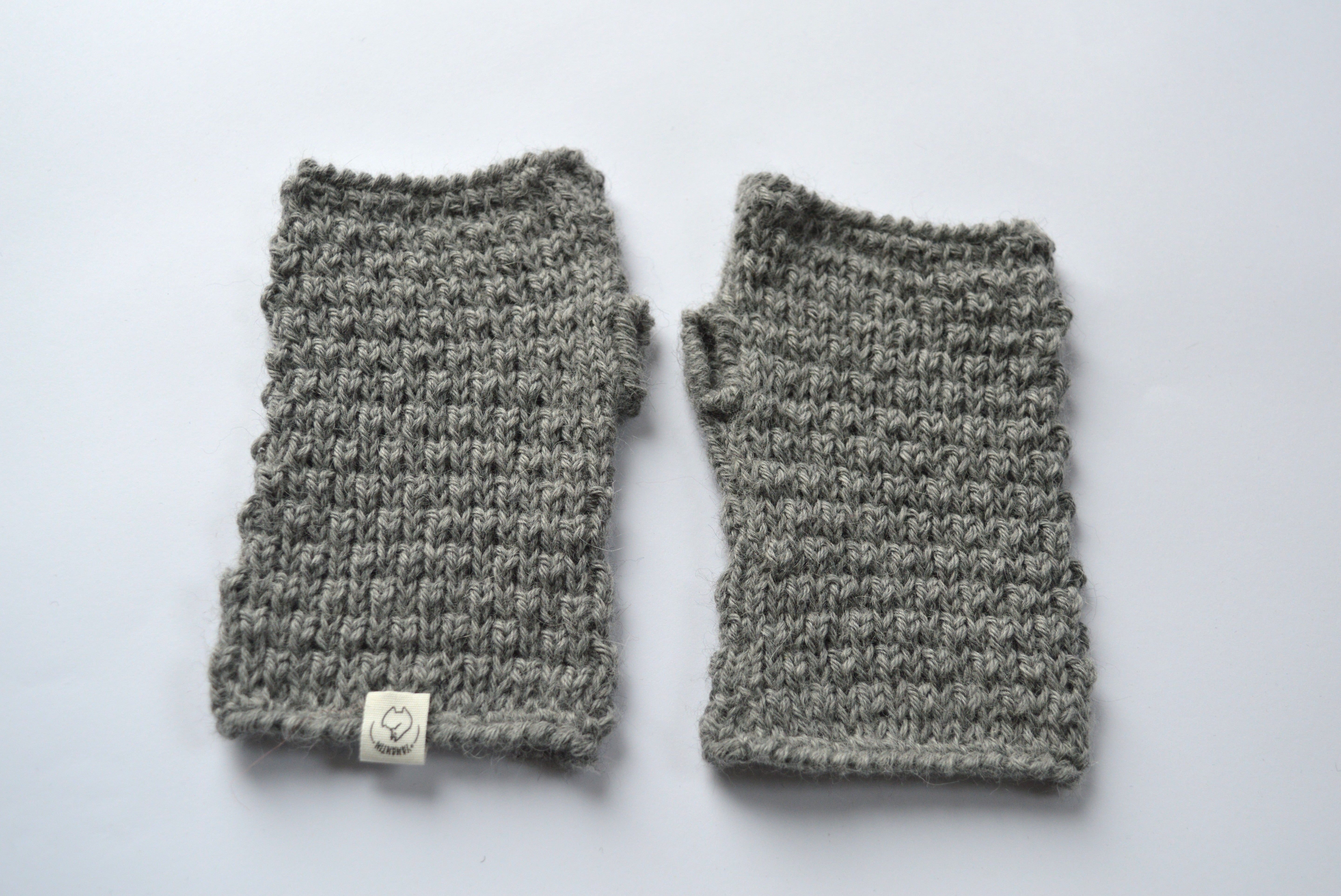 Fingerless Mittens | 100% Baby Alpaca | Fine-Knit Look
