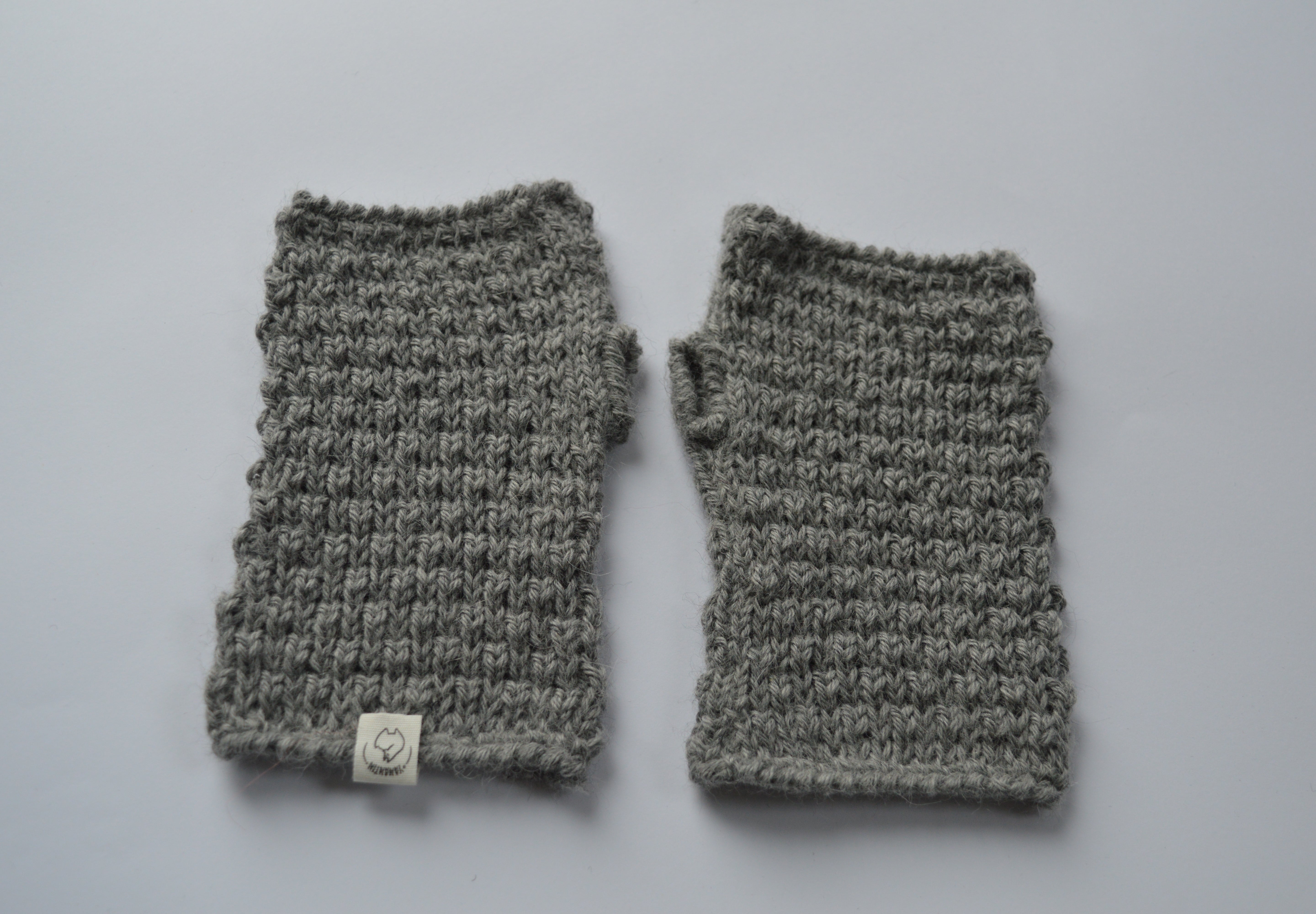Fingerless Mittens | 100% Baby Alpaca | Fine-Knit Look