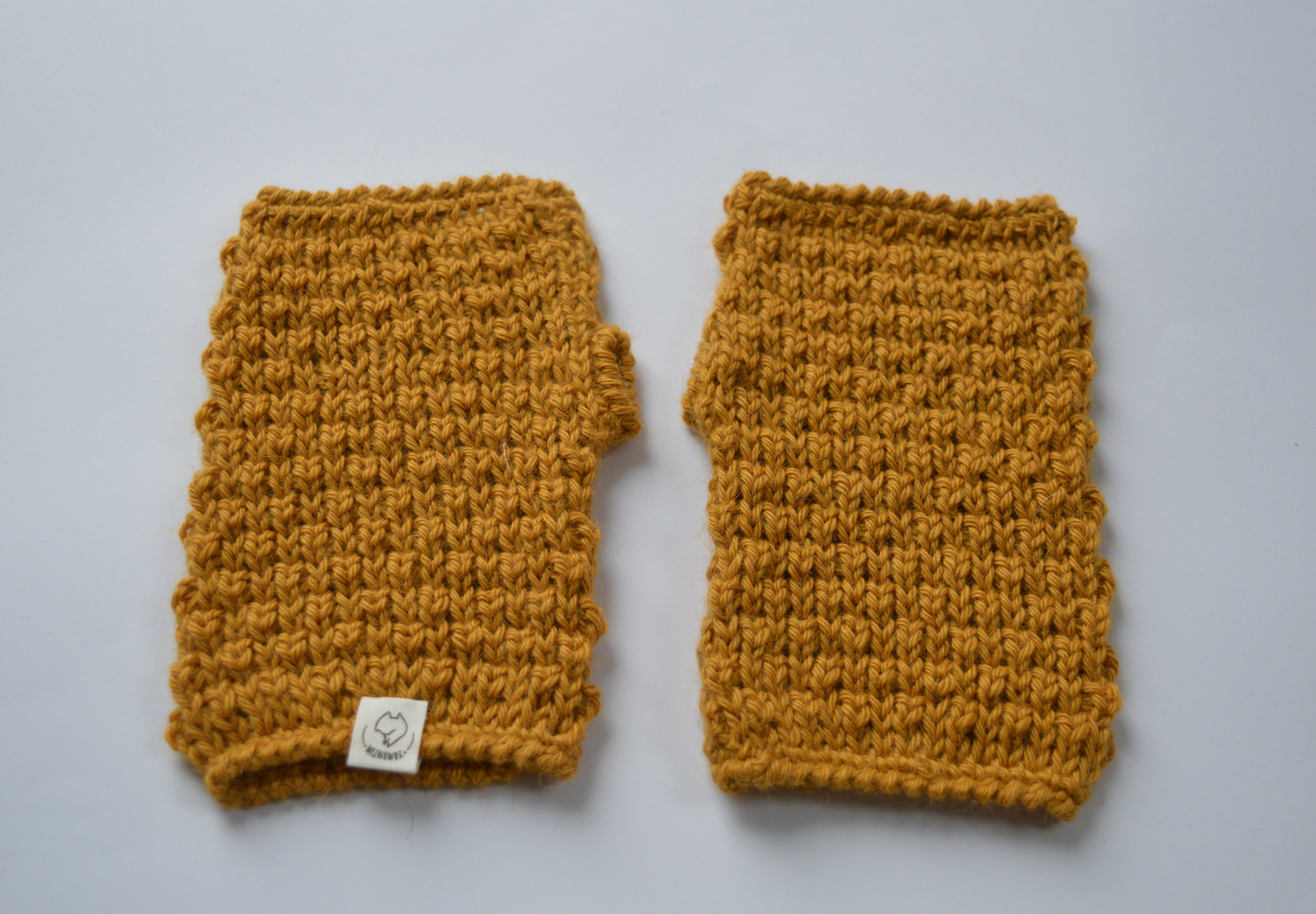 Fingerless Mittens | 100% Baby Alpaca | Fine-Knit Look