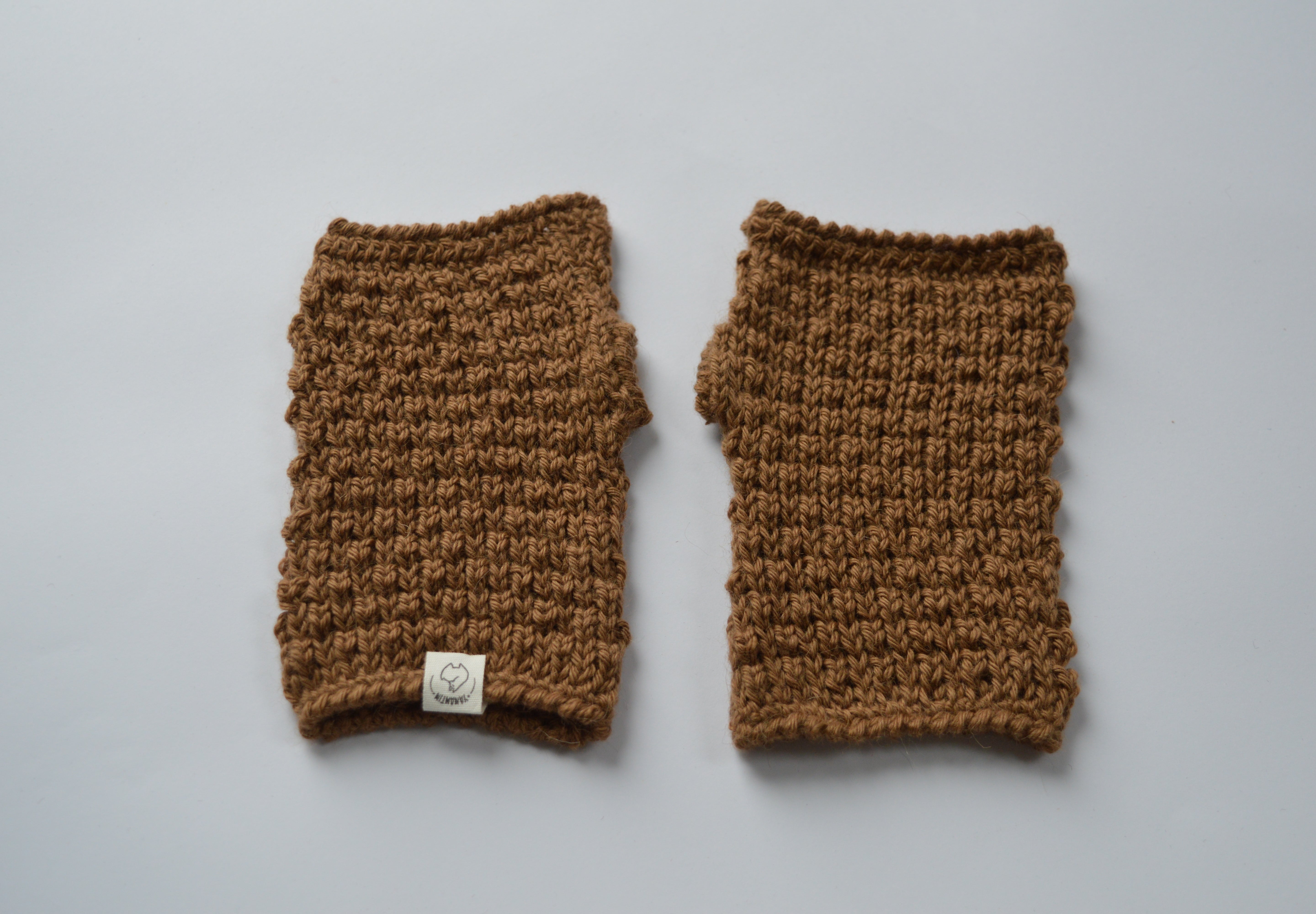Fingerless Mittens | 100% Baby Alpaca | Fine-Knit Look