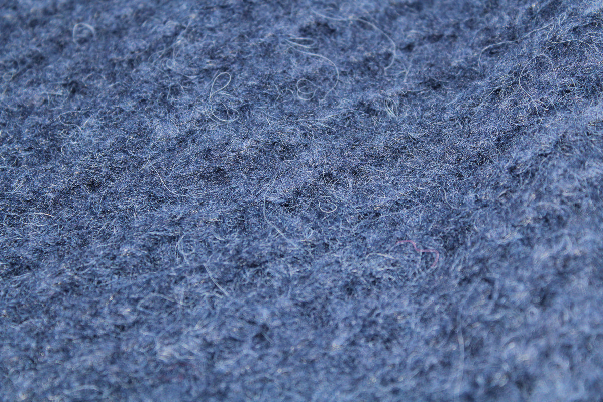 Open-Knit Scarf | Navy Blue | Baby Alpaca & Merino Wool Blend | Extra Large Size