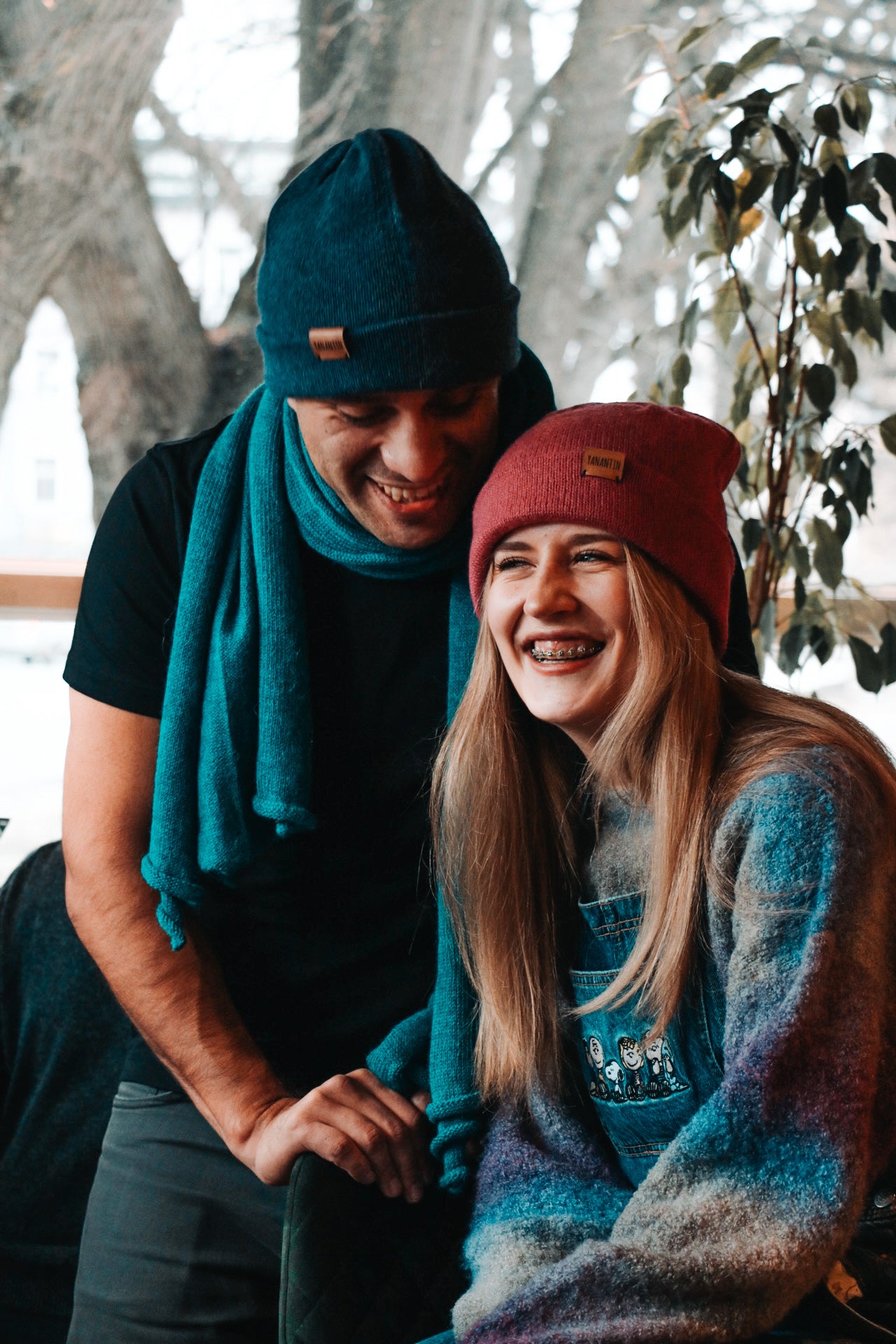 Knitted Hat | Steel Blue | 100% Alpaca Wool