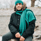 Knitted Hat | Seaweed Green | 100% Alpaca Wool