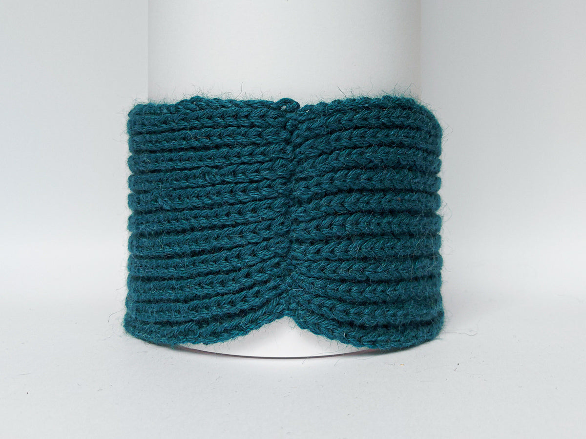 Knitted Headband | Seaweed Green | 100% Alpaca Wool