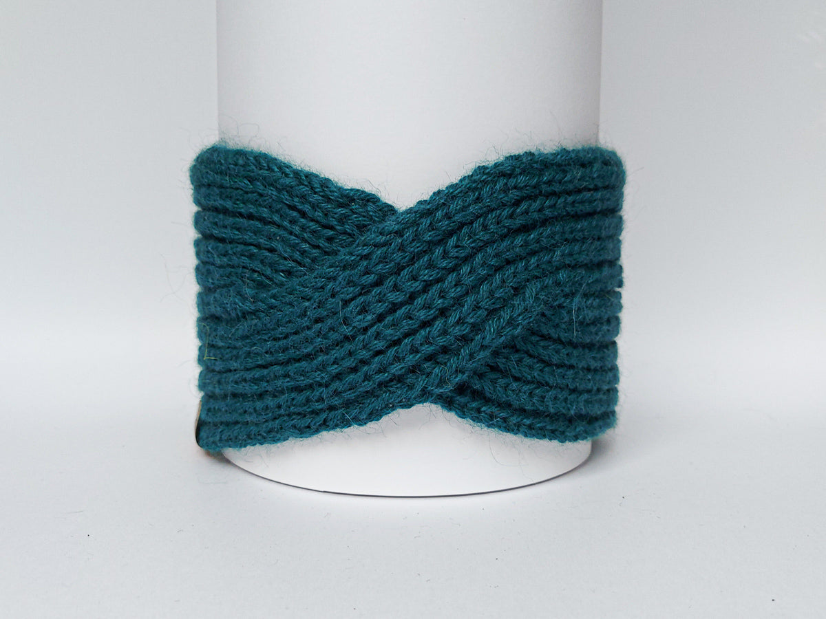 Knitted Headband | Seaweed Green | 100% Alpaca Wool