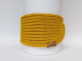 Large Knitted Headband | Sunny Ocre | 100% Alpaca Wool