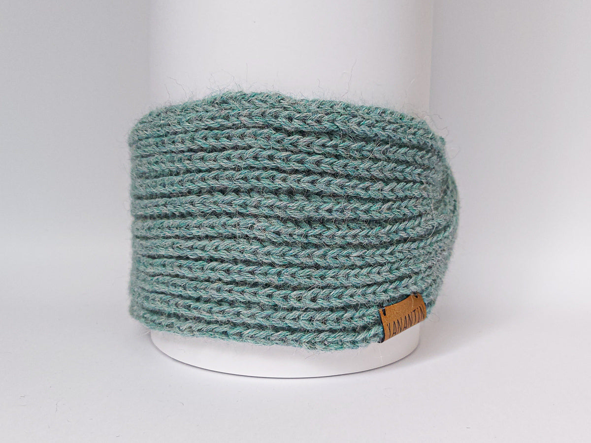 Knitted Headband | Spring Breeze Blue | 100% Alpaca Wool