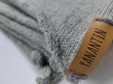 Extra Large Knitted Scarf | Silvery Grey | 100% Alpaca Wool