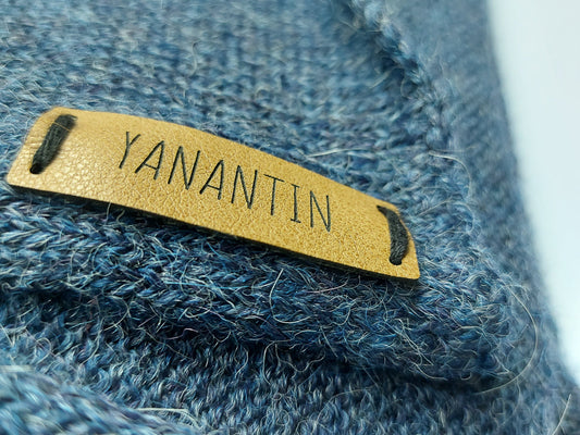 Extra Large Knitted Scarf | Steel Blue | 100% Alpaca Wool