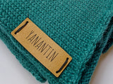 Large Medium Knitted Scarf | Seaweed Green | 100% Alpaca Wool