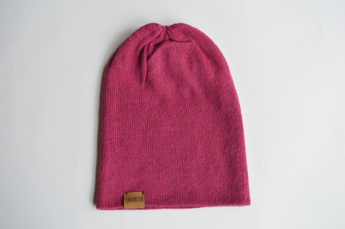 Knitted Hat | Funky Fuchsia | 100% Alpaca Wool