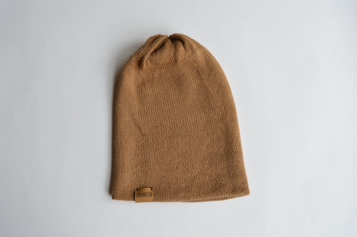 Knitted Hat | Classy Camel | 100% Alpaca Wool