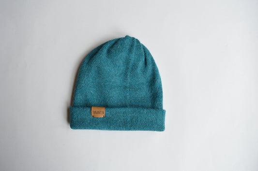 Knitted Hat | Ocean Blue | 100% Alpaca Wool