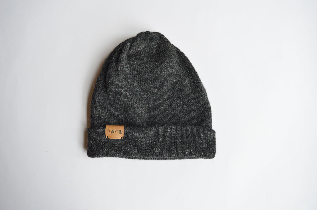 Knitted Hat | Stormy Night Grey | 100% Alpaca Wool
