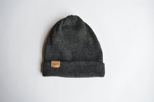 Knitted Hat | Stormy Night Grey | 100% Alpaca Wool