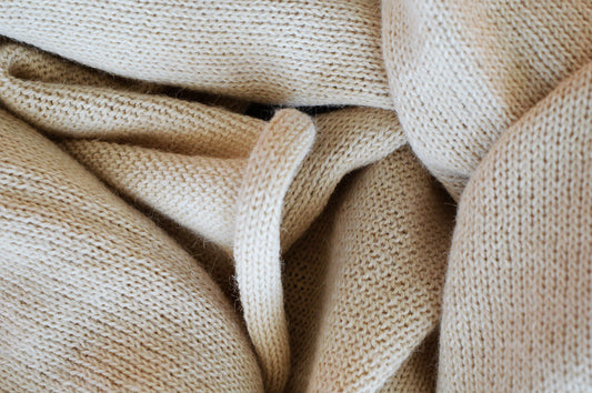 Knitted Scarf | White Vanilla | 100% Alpaca Wool
