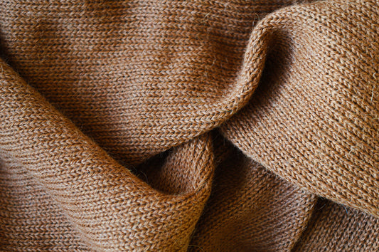 Extra Large Knitted Scarf | Classy Camel | 100% Alpaca Wool