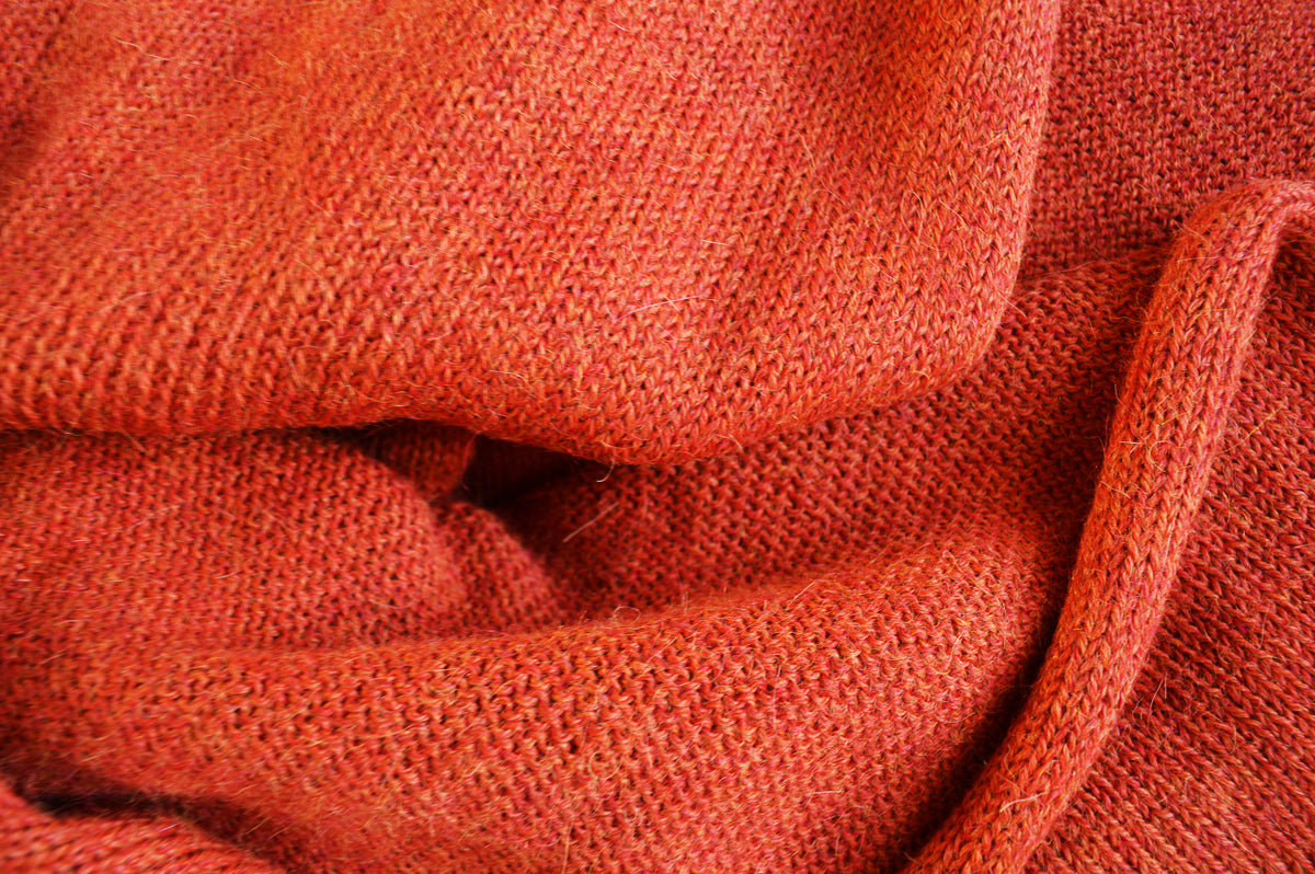 Knitted Scarf | Rusty Orange | 100% Alpaca Wool