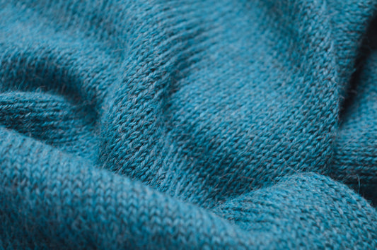 Knitted Scarf | Ocean Blue | 100% Alpaca Wool