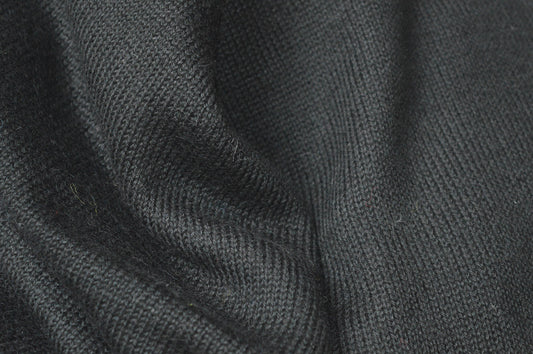 Knitted Scarf | Midnight Black | 100% Alpaca Wool