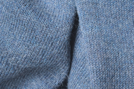 Extra Large Knitted Scarf | Steel Blue | 100% Alpaca Wool