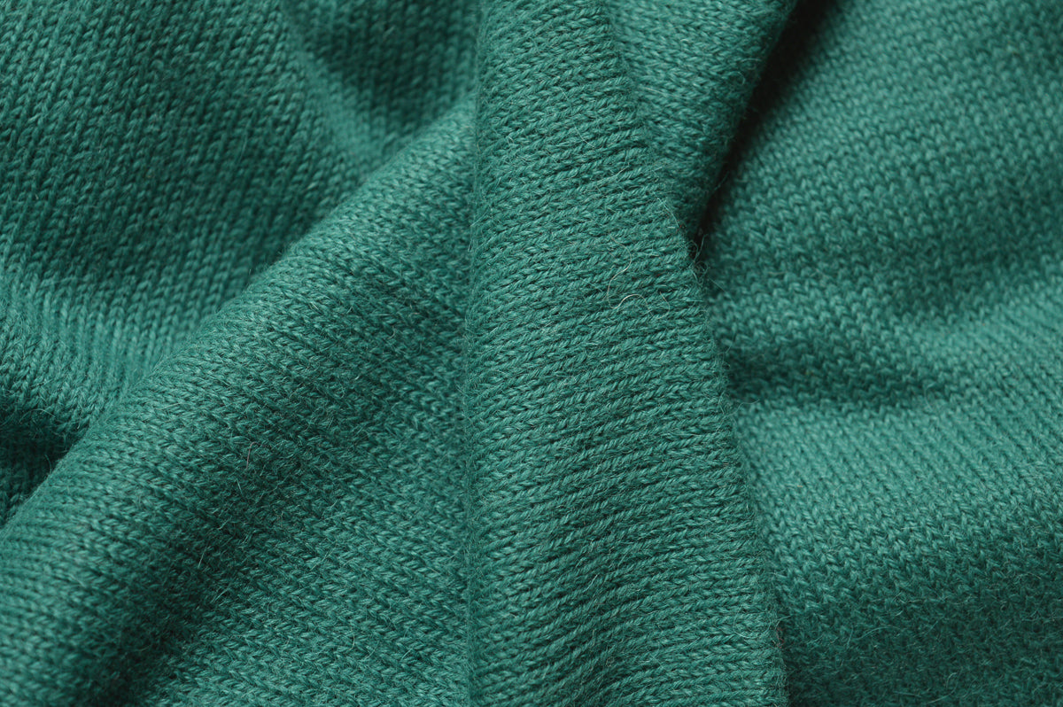 Large Medium Knitted Scarf | Seaweed Green | 100% Alpaca Wool