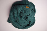 Open-Knit Scarf | Pine Green | Baby Alpaca & Merino Wool Blend | Extra Large Size